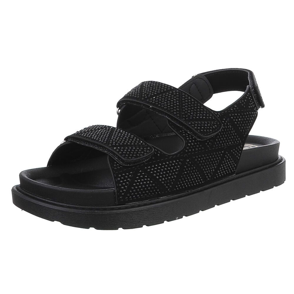 Ital-Design Stylische Damen Sandalen mit Klettverschluss günstig online kaufen