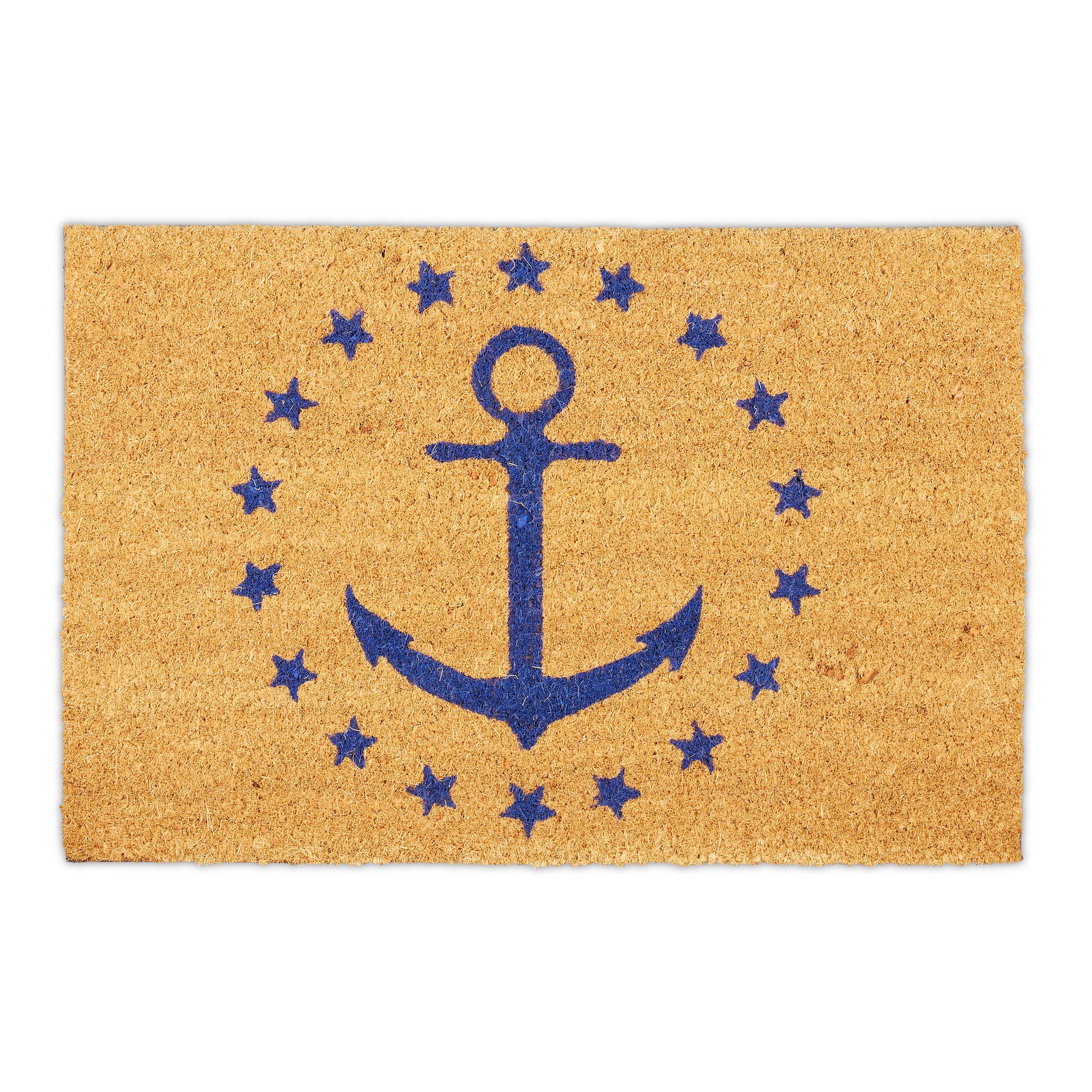 relaxdays Fußmatte Kokos Fußmatte Anker & günstig online kaufen