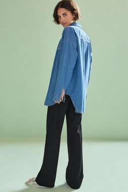 Next Jeansleggings Denim-Hose aus Jersey mit weitem Bein (1-tlg)
