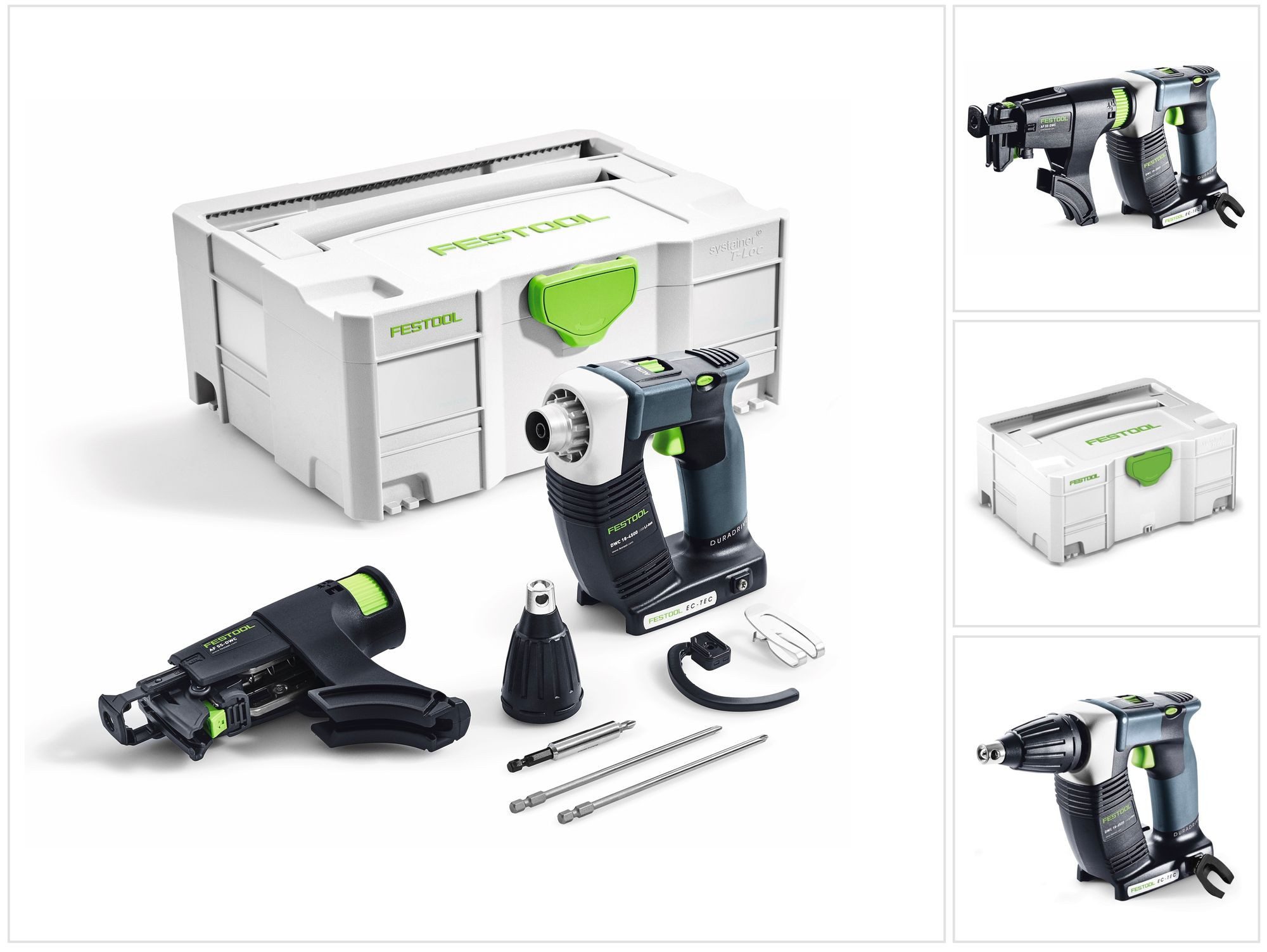 FESTOOL Akku-Trockenbauschrauber DWC 18-4500 Li-Basic Duradrive Akku Bauschrauber 18V (574747) 14Nm