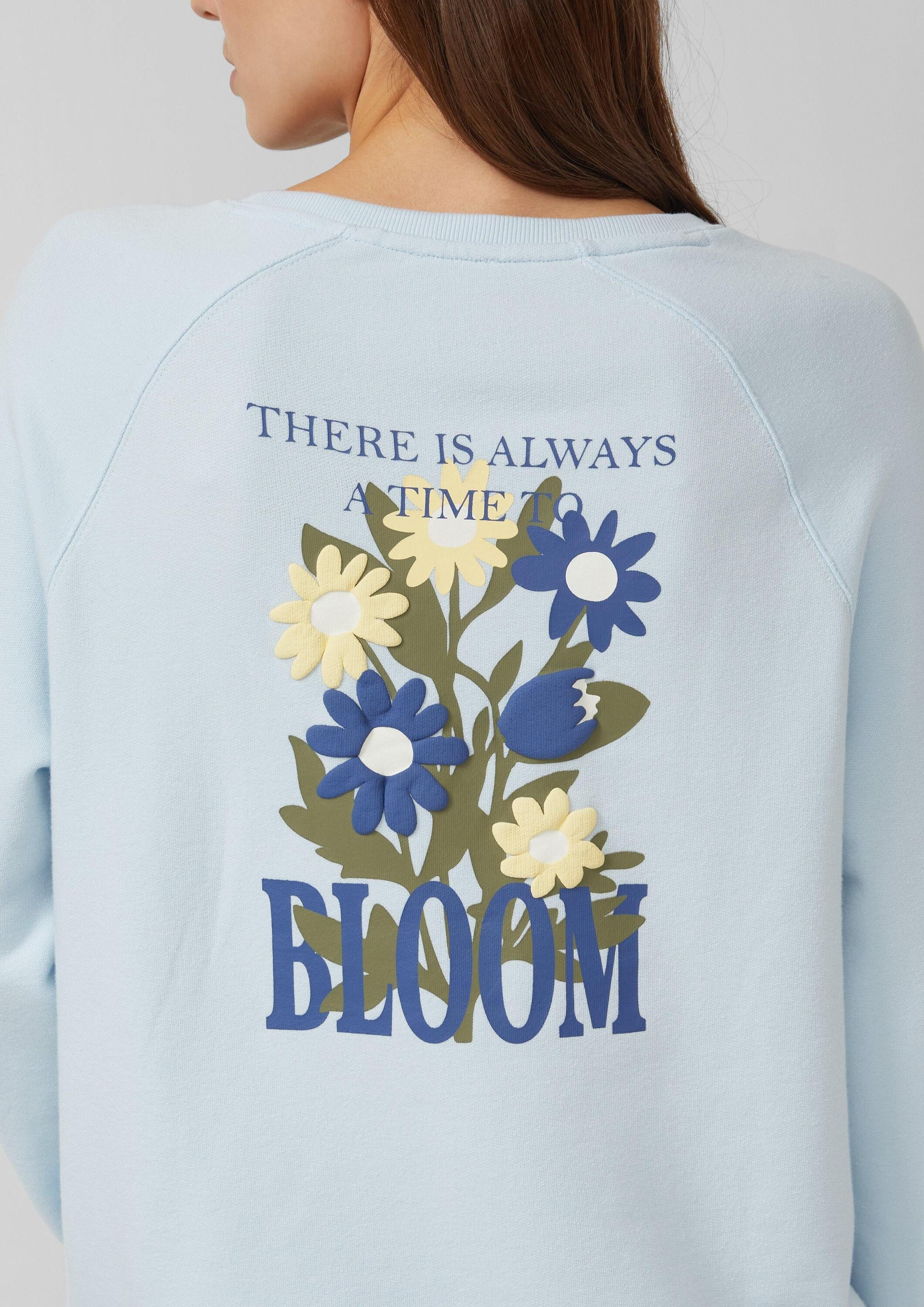 s.Oliver Sweatshirt Sweatshirt Sweatshirt im Relaxed Fit mit Rückenprint – Bild 4 von 5