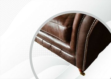 JVmoebel Chesterfield-Sofa Luxus Braune Chesterfield Couch Wohnzimmermöbel Design, Made in Europe