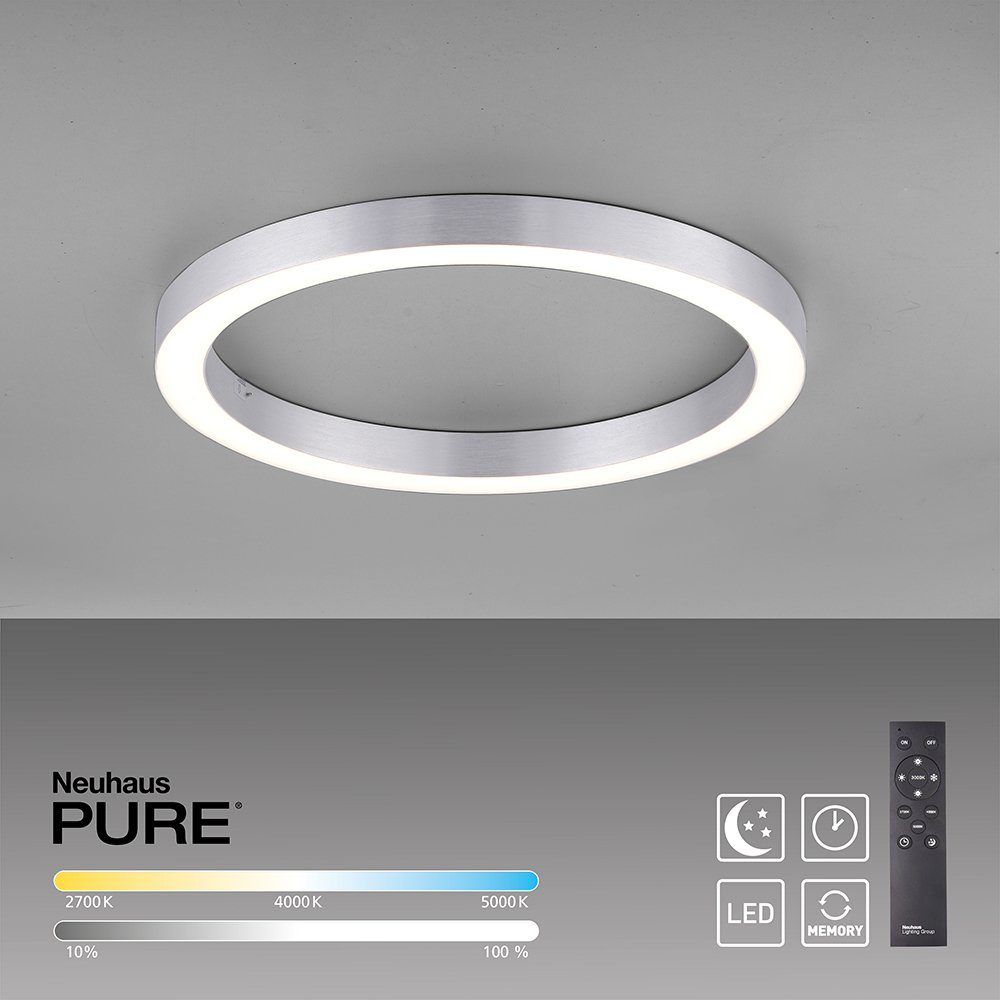 Paul Neuhaus LED Deckenleuchte LED Deckenlampe PURE Lines Round, CCT-Farbte günstig online kaufen