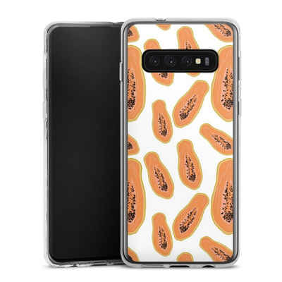 DeinDesign Handyhülle Papaya, Samsung Galaxy S10 Silikon Hülle Bumper Case Handy Schutzhülle