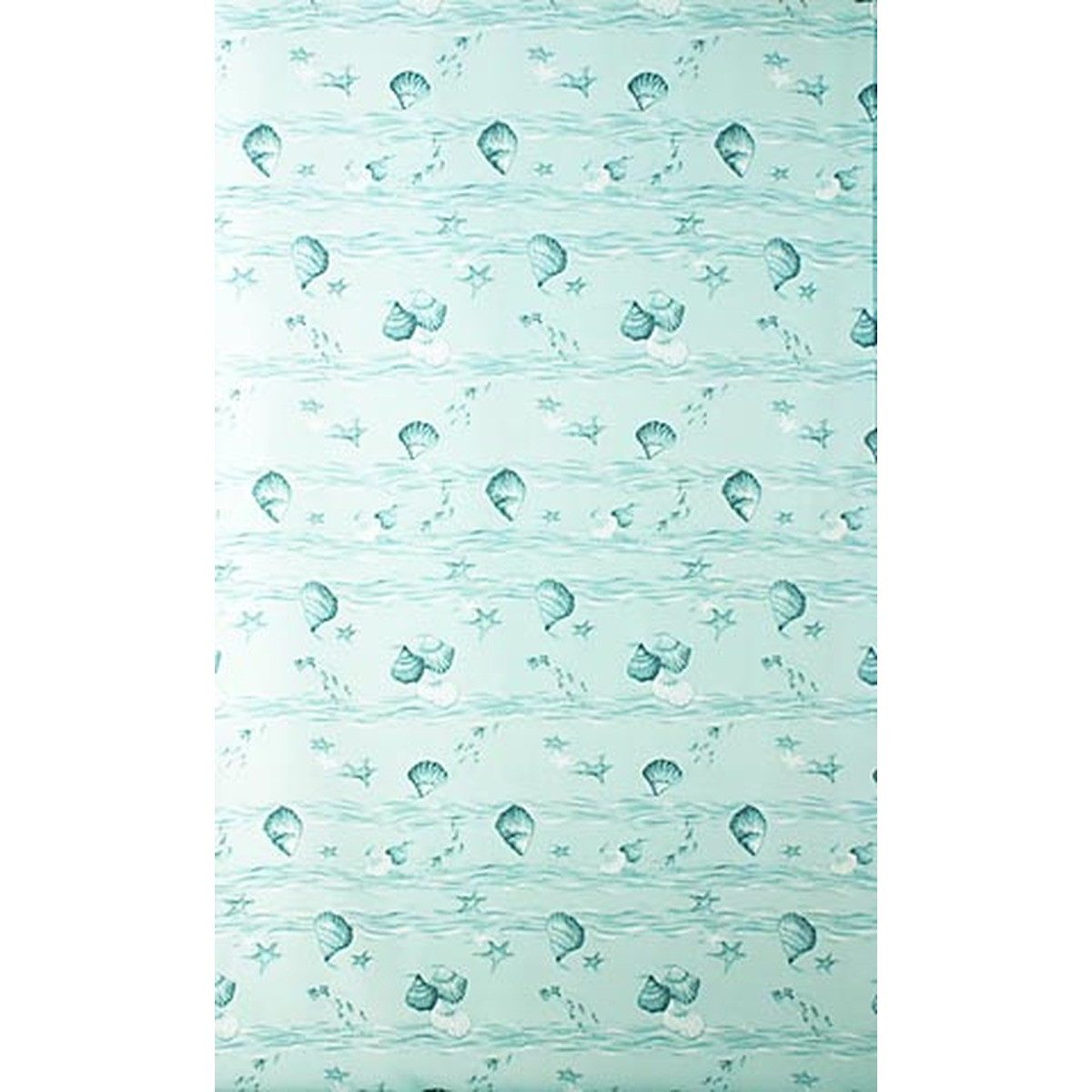 Euroshowers GmbH Duschvorhang Muschelmuster Grün 180 × 200 cm Polyester mit 12 Ringen