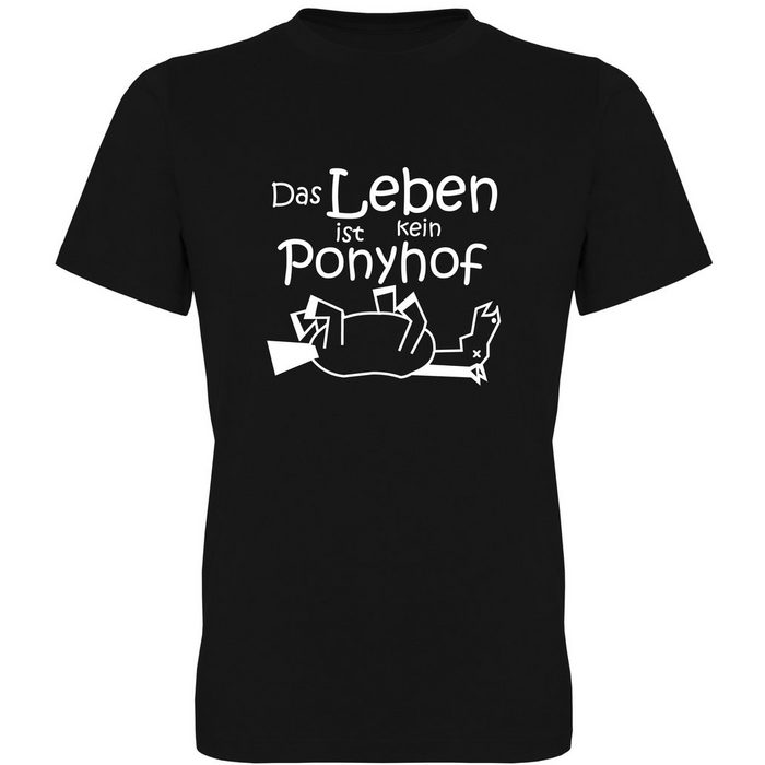 G-graphics T-Shirt Das Leben ist kein Ponyhof Herren T-Shirt mit trendigem Frontprint Aufdruck auf der Vorderseite Spruch/Sprüche/Print/Motiv für jung & alt