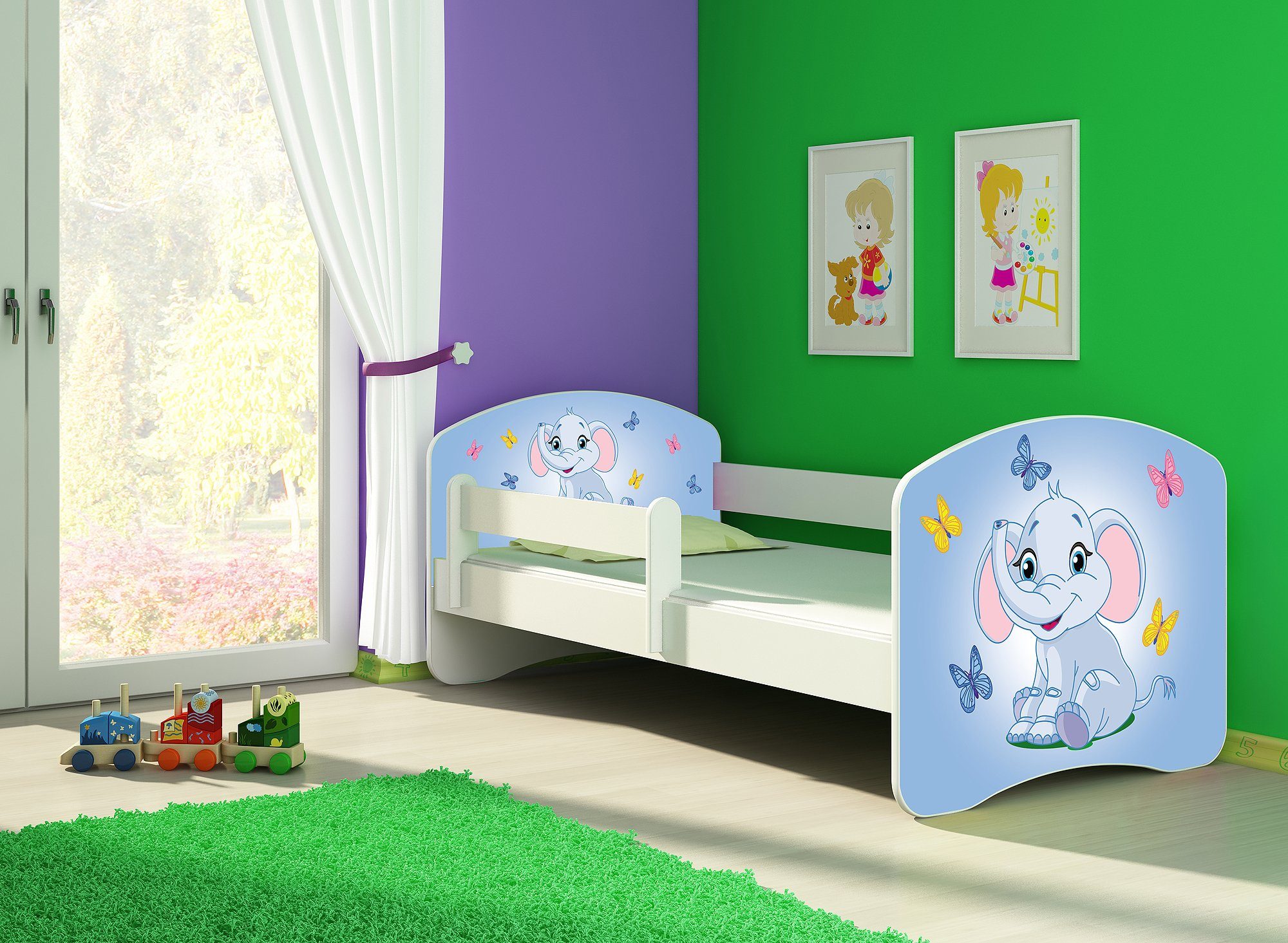 Clamaro Kinderbett (Kinderbett, Babybett 70x140, 80x160, günstig online kaufen