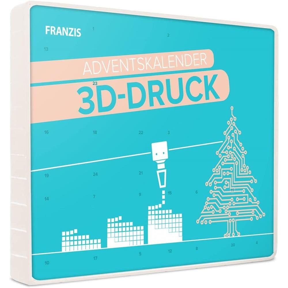 Franzis Adventskalender 3D-Druck, mit Elektronik, Technik und Programmierung, für Kinder ab 14 Jahren
