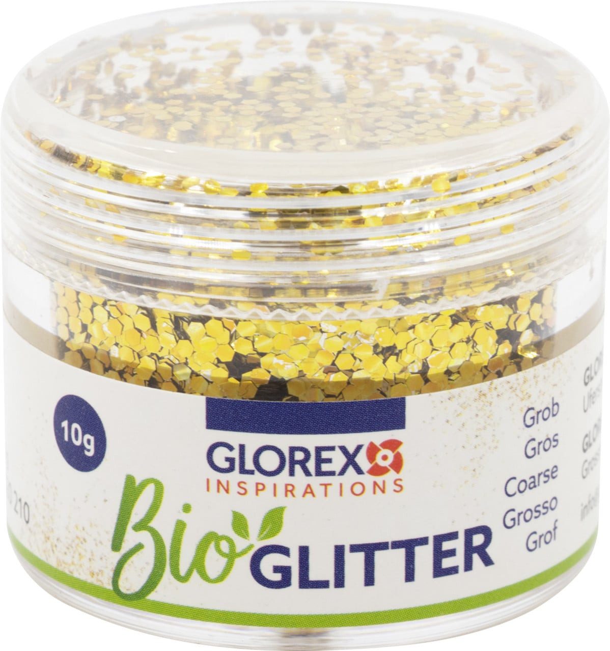 Glorex Bastelnaturmaterial Glorex Bio Glitter grob gold 10 g