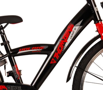 Volare Kinderfahrrad Kinderfahrrad Thombike für Jungen 24 Zoll Kinderrad in Schwarz Rot