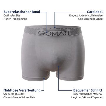 Gomati Boxershorts Herren Seamless Pants (3er Pack) Microfaser-Elasthan Boxershorts