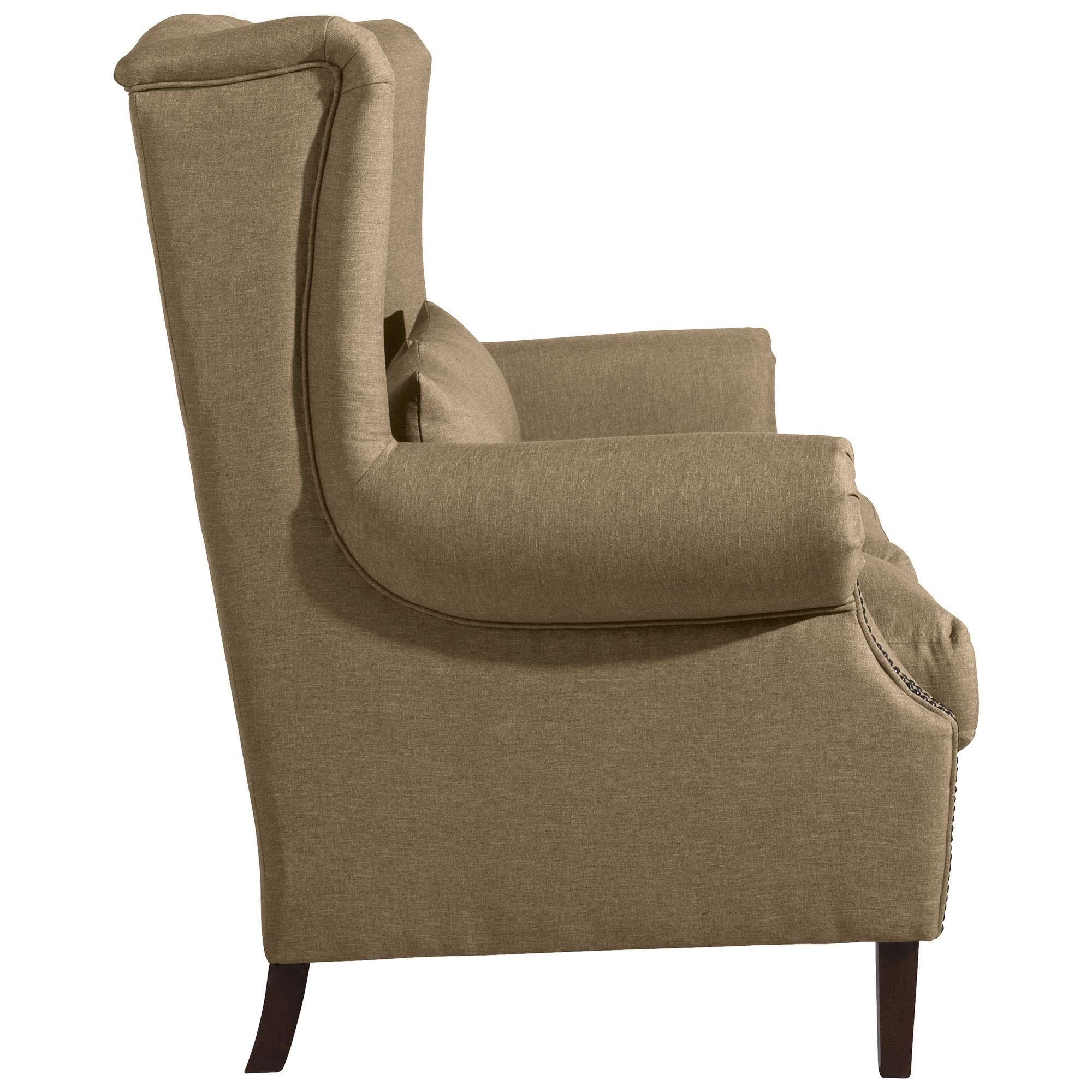 aufm Teile, Kandy Buche Flachgewebe Sofa Sofa 58 Versand inkl. 1 Sparpreis nussba, Sitz hochwertig Kostenlosem Kessel verarbeitet,bequemer 2-Sitzer Bezug