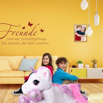 Kuscheltier XXL Einhorn Plüscheinhorn Plüschtier Stofftier 130cm weiß