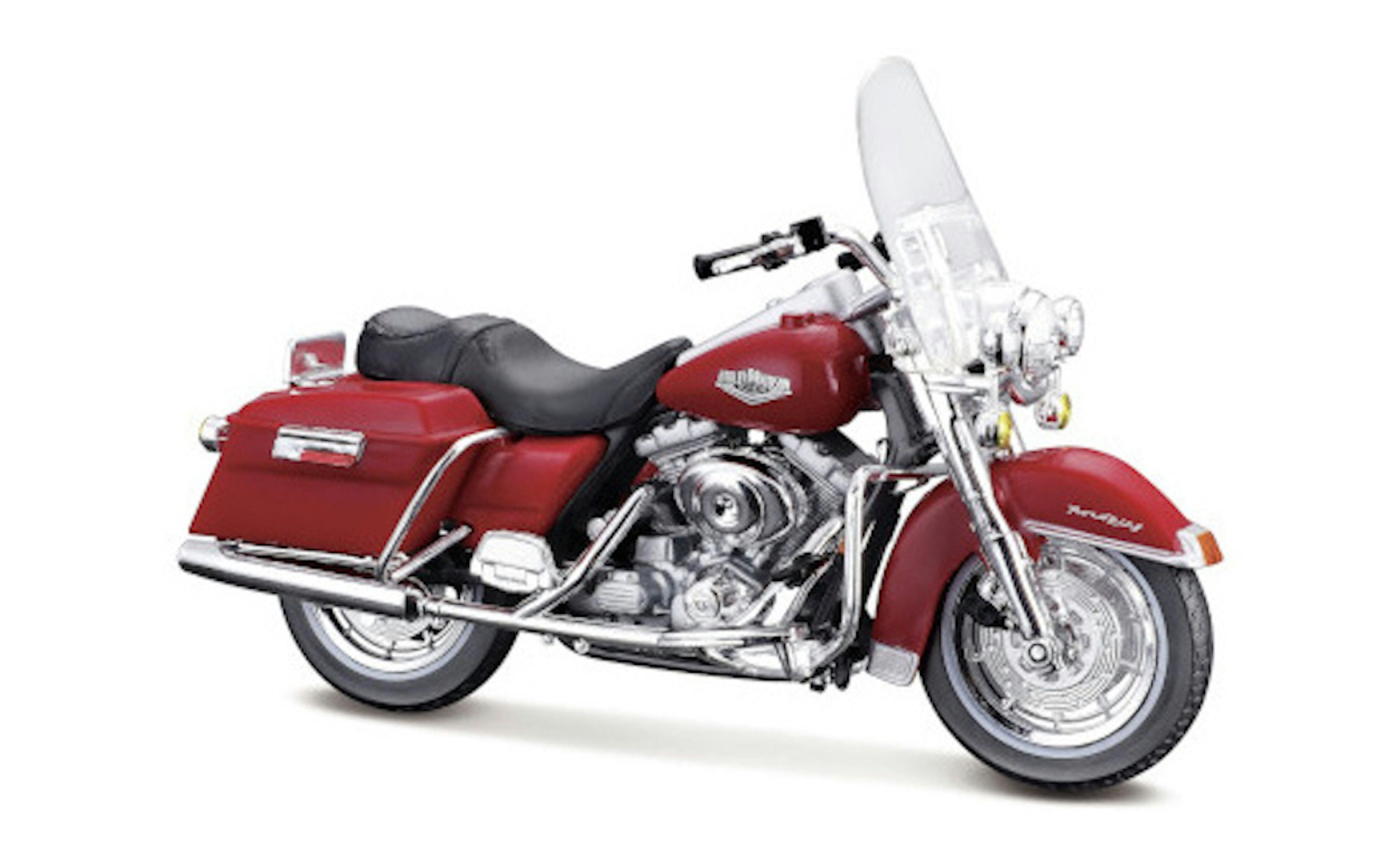 Maisto® Modellmotorrad Modellmotorrad - HD Serie 39 »1999 FLHR Road King (rot)«, Maßstab 1:18, detailliertes Modell