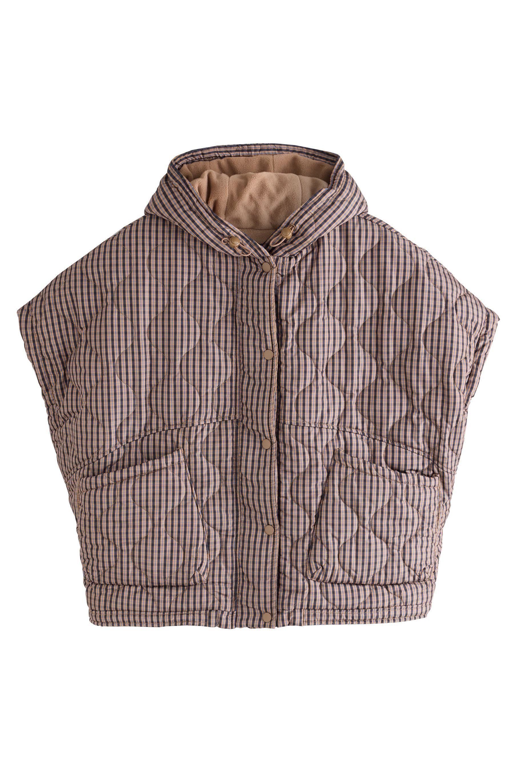 Next Steppweste Gesteppte Oversized-Weste mit Kapuze (1-tlg)