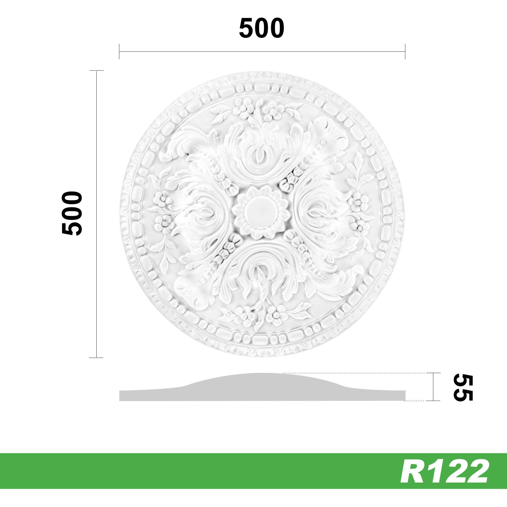 Grand Decor Wanddekoobjekt R122 (Stuckrosette aus günstig online kaufen