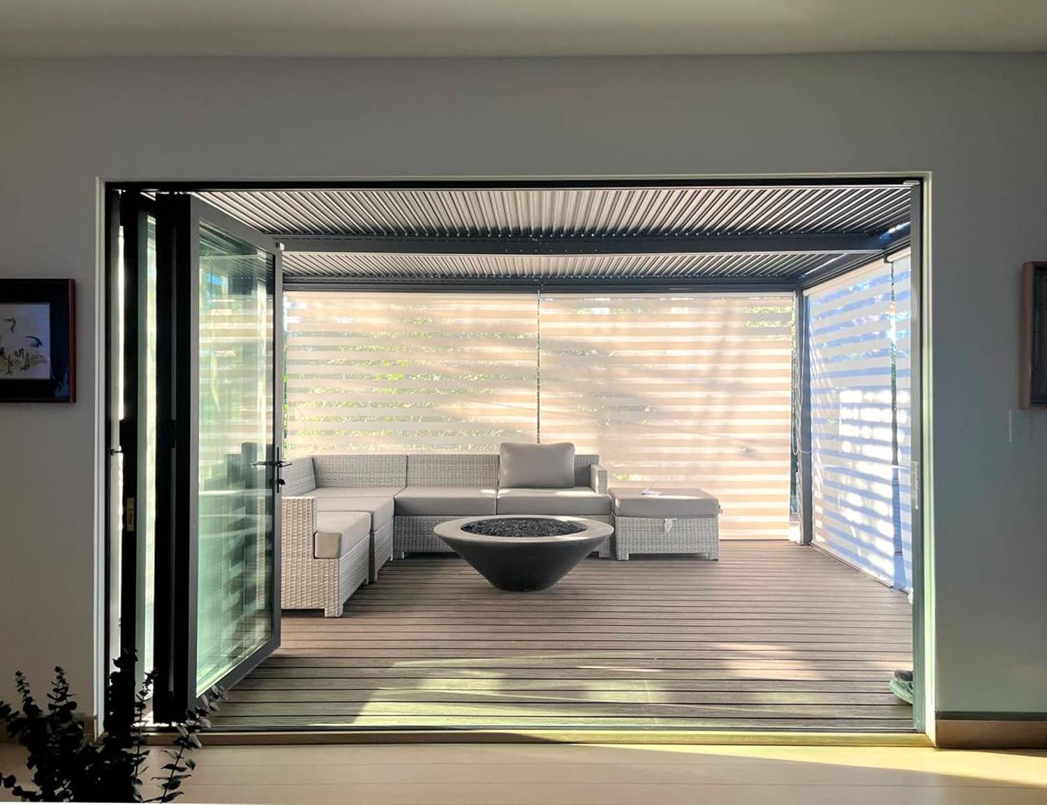 PURPLE LEAF Seitenmarkise Lamellenpergola Zubehör, Seitenrollo, absenkbarer günstig online kaufen