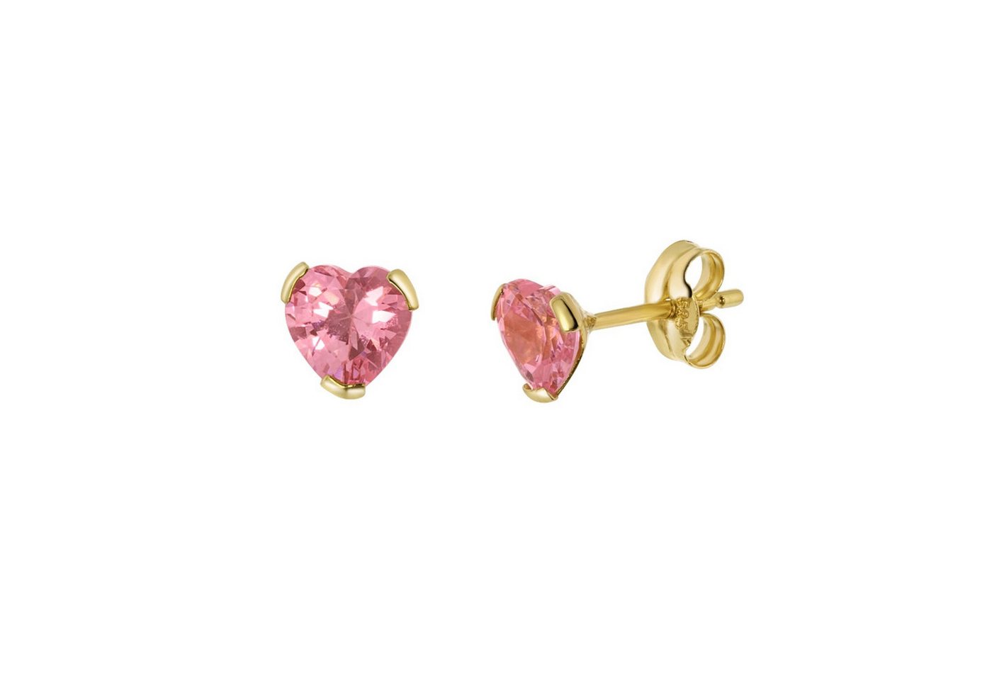 LUCARDI Paar Ohrstecker Ohrring - 585 Gold - Gold - Zirkonia - Kinder