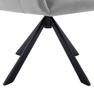SIKAINI Bürostuhl (In der Küche, im Wohnzimmer oder im Büro - dieser Stuhl passt perfekt in verschiedene Umgebungen, 1 St), Metallbeine, Samtsitz, 360° drehbar, mit Armlehnen