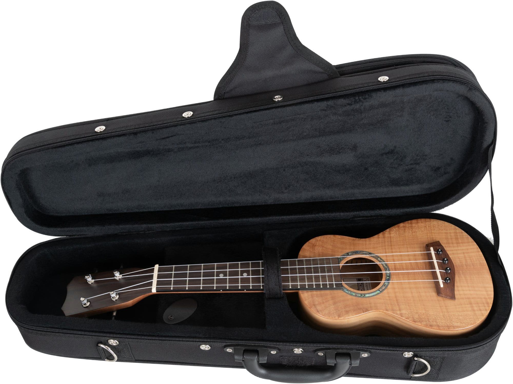 Shaman Ukulelen-Koffer Softcase für Sopran-Ukulele, 0 Rollen, Leichtkoffer mit Schultergurt, Innenfach und Außentasche