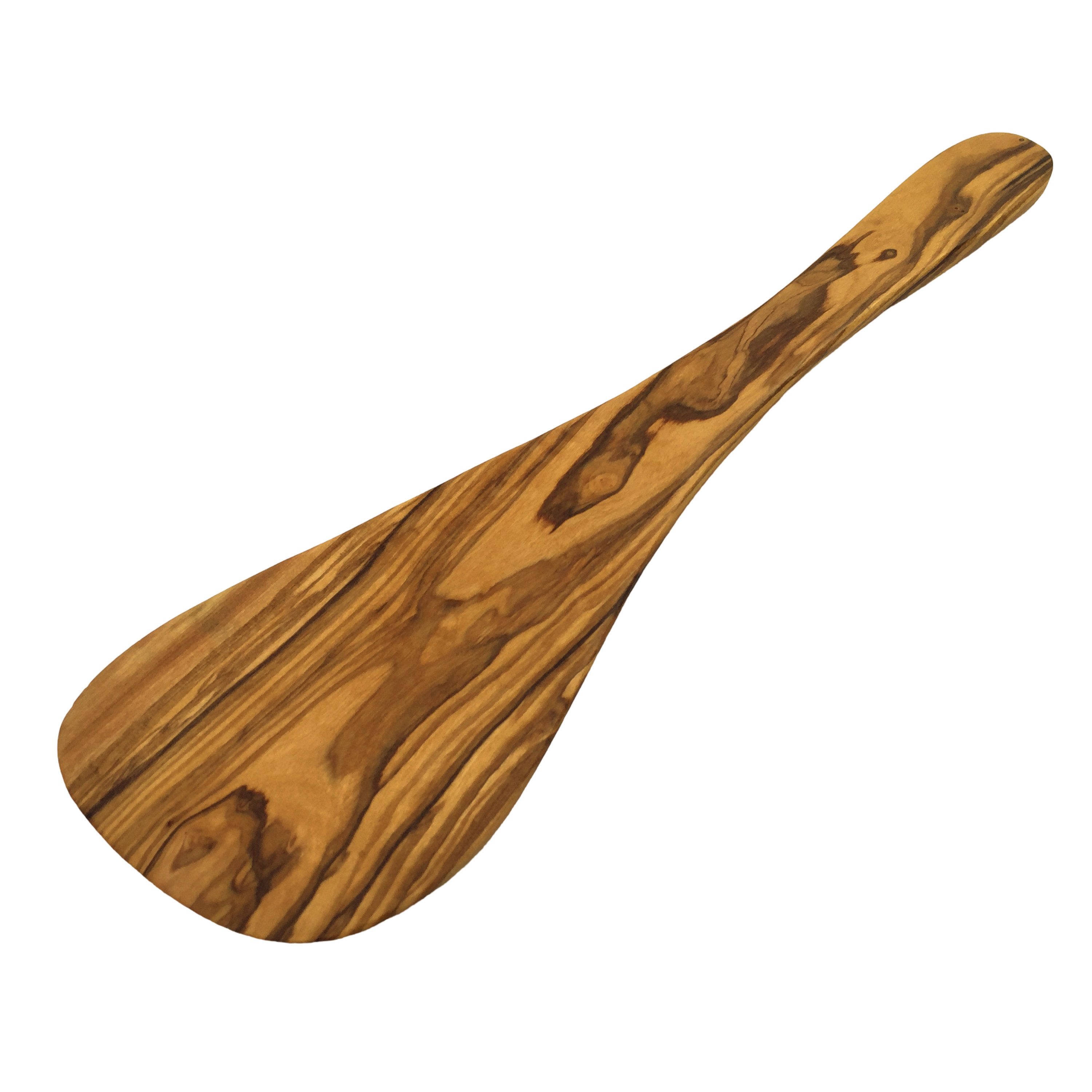 Pfannenwender "Solo" Extrabreit 33 cm, handgemacht aus Olivenholz