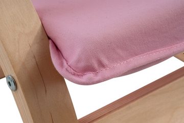 Home4You Kindersessel Pink, Webstoffbezug, Birkenschichtholz