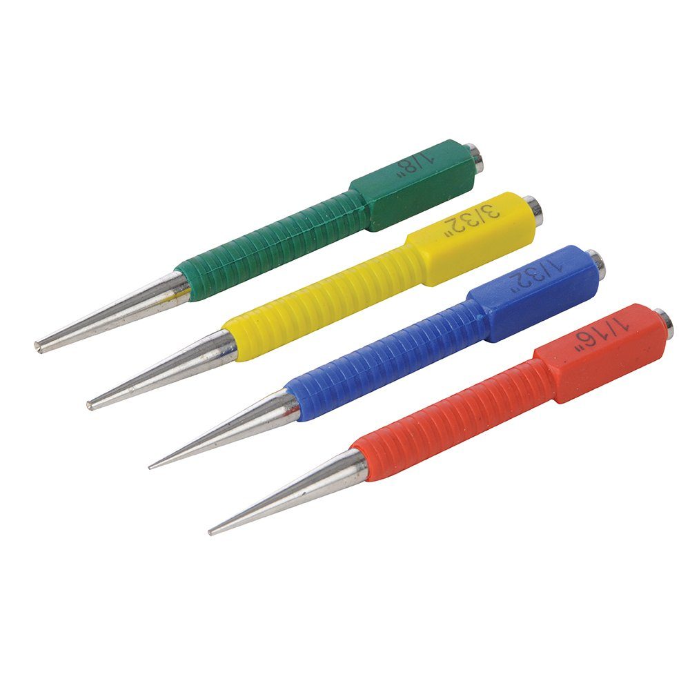 Hammer Durchschläge 1/32" 1/16" 3/32" 1/8" Zoll Set 4-tlg.