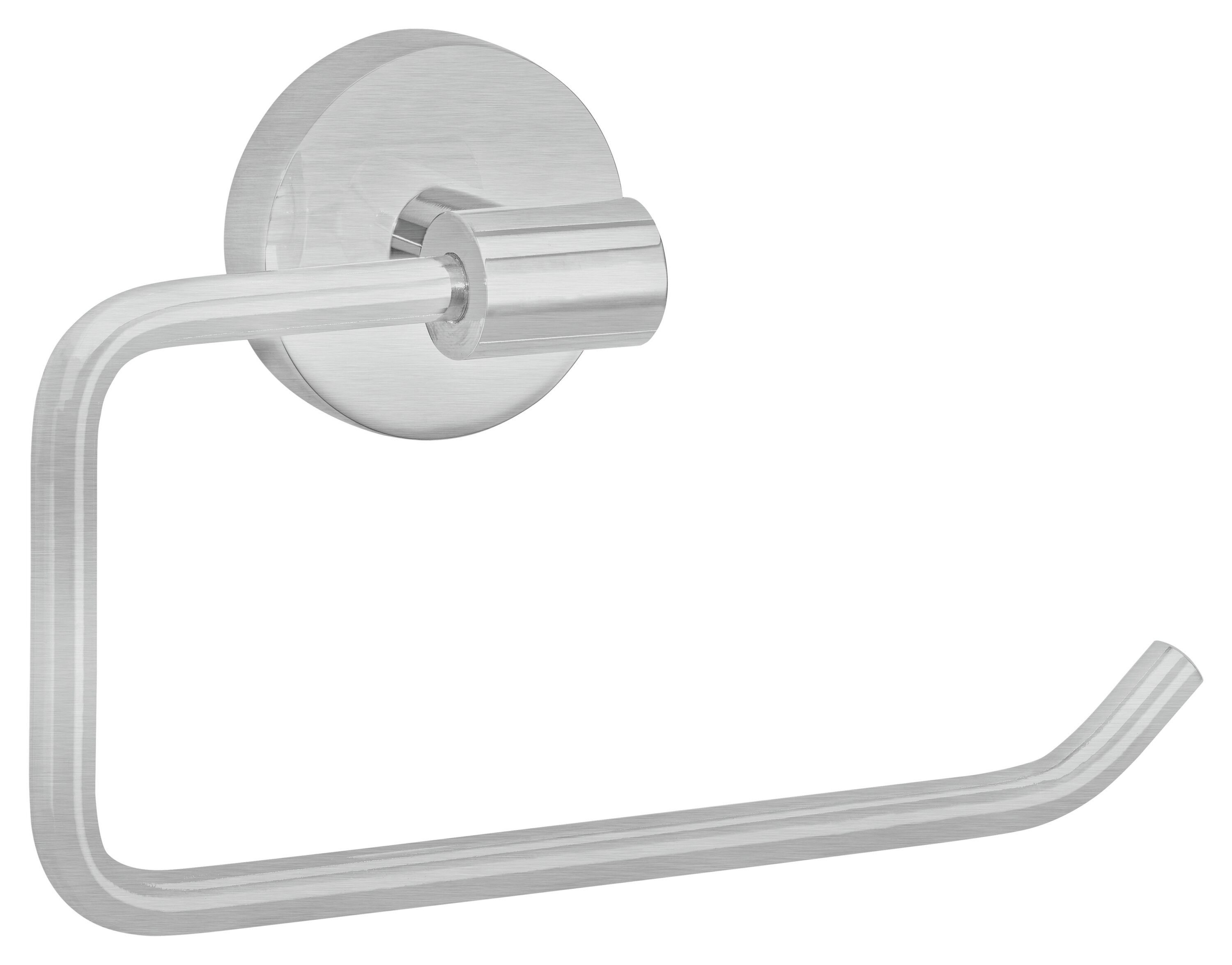 tesa Toilettenpapierhalter 1x tesa NOOBLESSE Toilettenpapierhalter ohne Deckel (Komplett-Set, 2-St., inkl. Klebelösung), edelstahl 4,5 cm : 13,5 cm : 10,6 cm