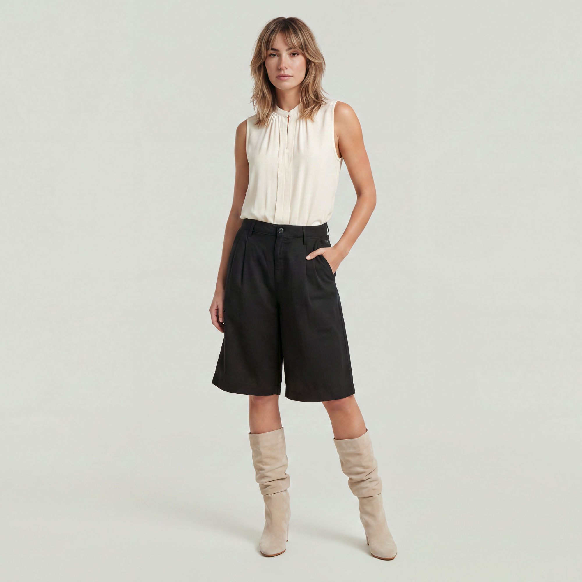 G-STAR Chinoshorts Pleated Bermuda Shorts