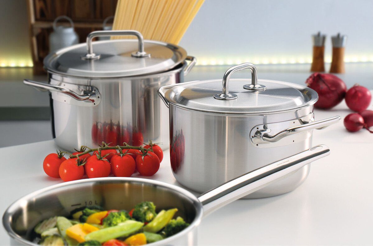 Spring Fleischtopf Fleischtopf 14 cm Brigade Premium, Aluminium, Edelstahl, Made in Germany