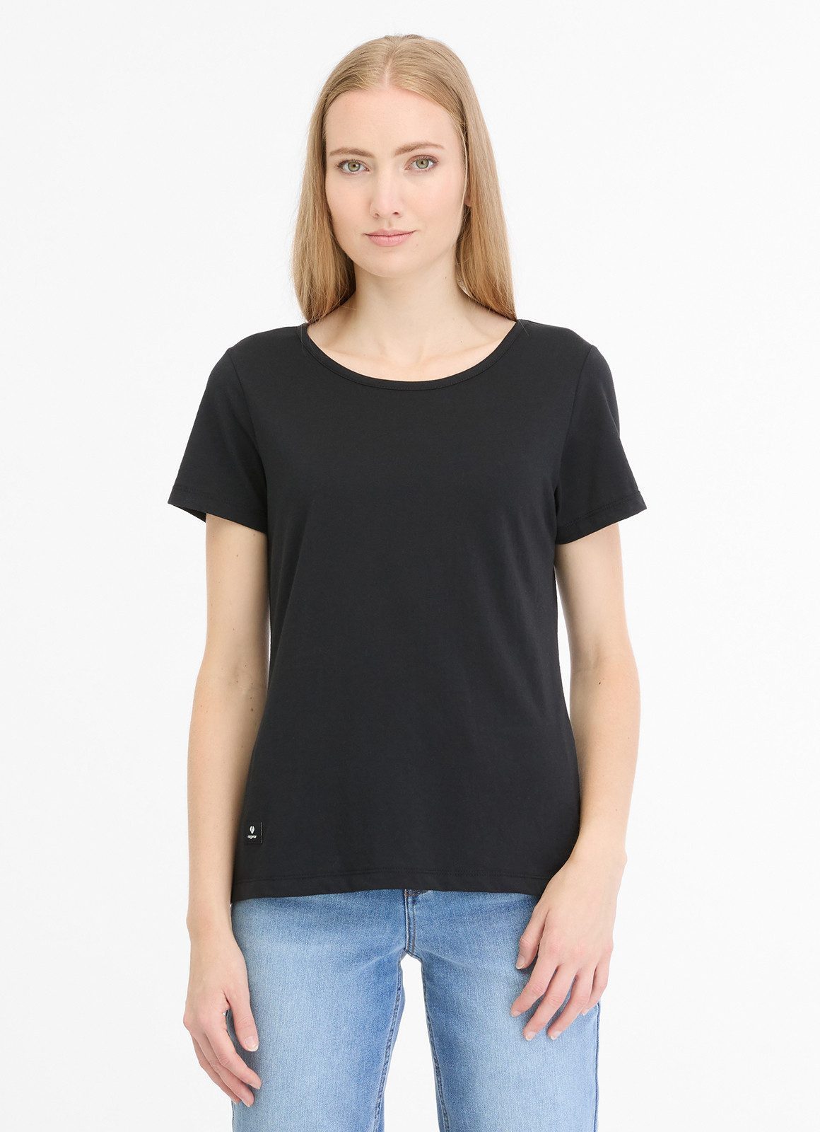 Ragwear Kurzarmshirt MINTTA schlichtes T-Shirt mit Rundhals und kleinem Logo auf der Brust