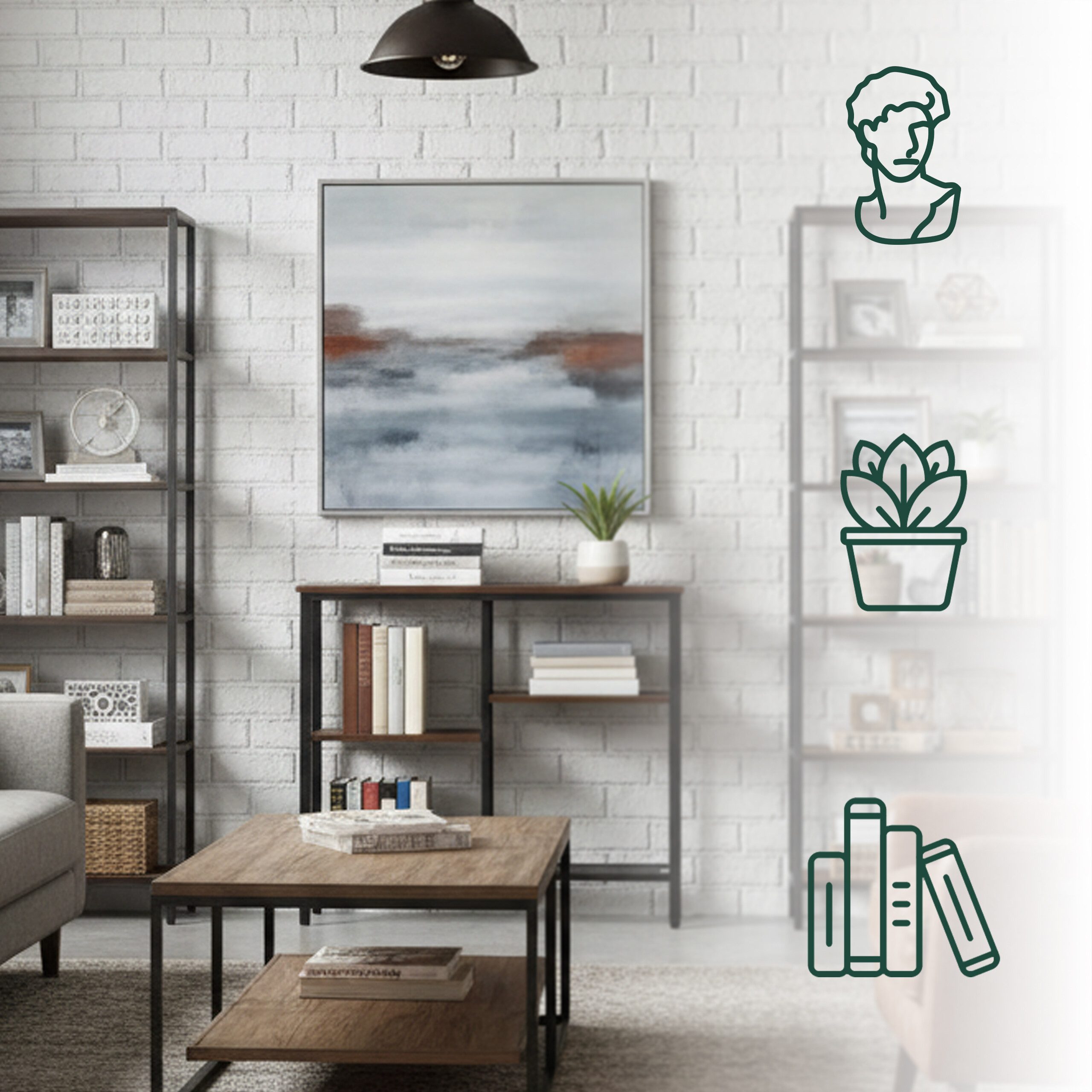 relaxdays Konsolentisch mit 4 Ablage, dunkelbraun