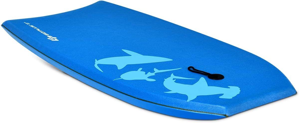 KOMFOTTEU Bodyboard Schwimmbrett, 105x51x6cm,Blau