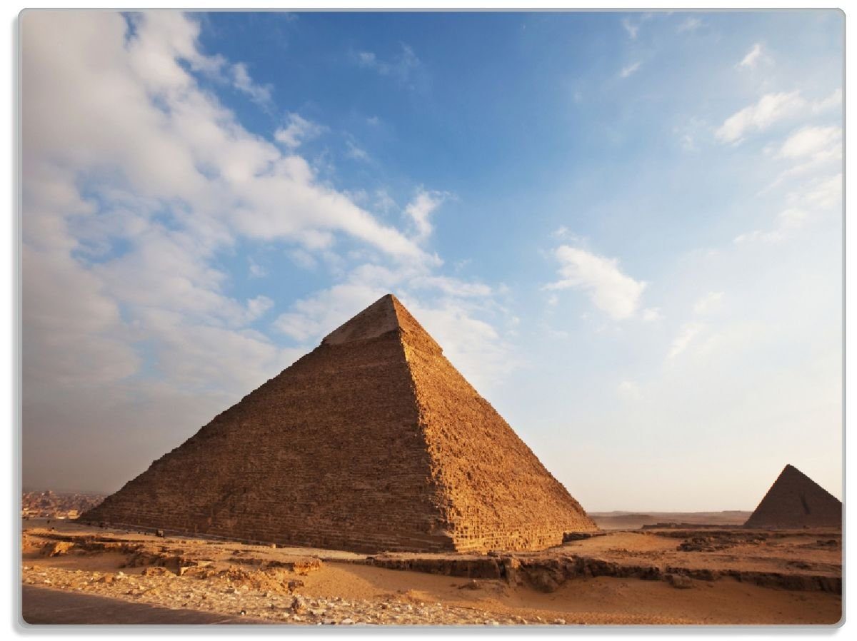 Wallario Schneidebrett Alte Pyramide in Ägypten, ESG-Sicherheitsglas, (inkl. rutschfester Gummifüße 4mm, 1-St), 30x40cm