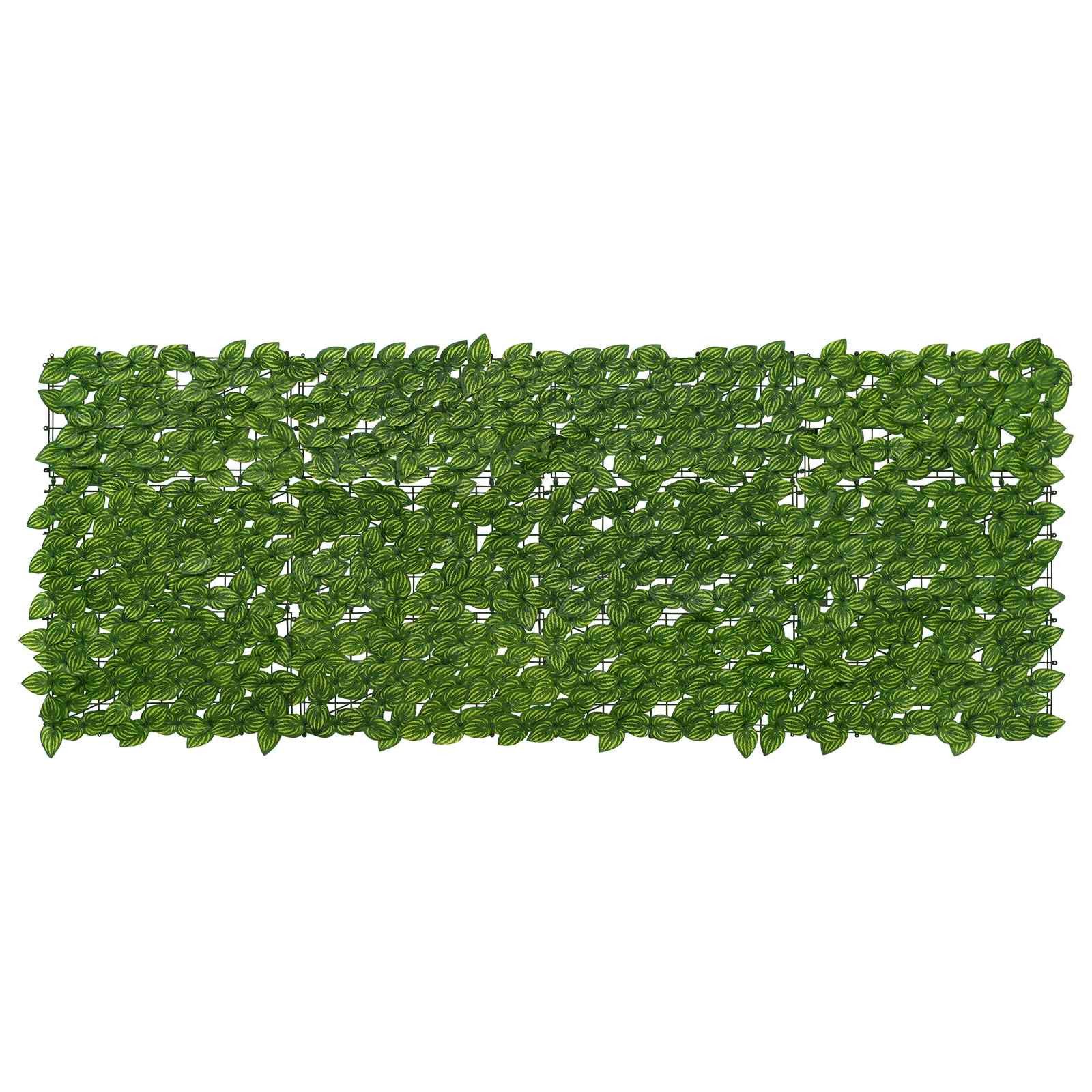 vidaXL Seitenmarkise 200 x 75 cm Balkonsichtschutz mit Blättern Grün und Gelb 200x75 cm