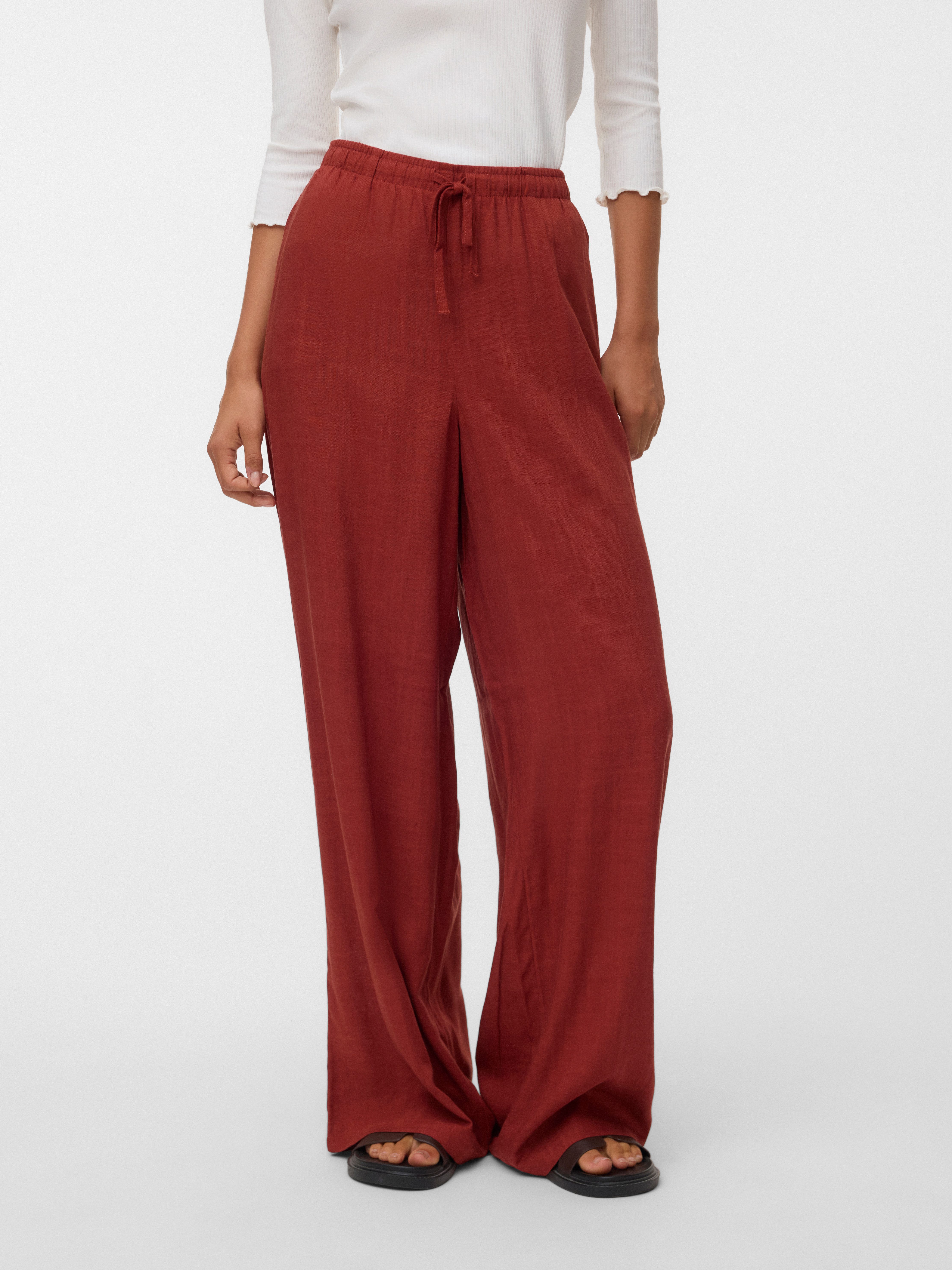 Vero Moda Schlupfhose VMROSIE MW WIDE PANT NOOS Viskosemischung, oversize