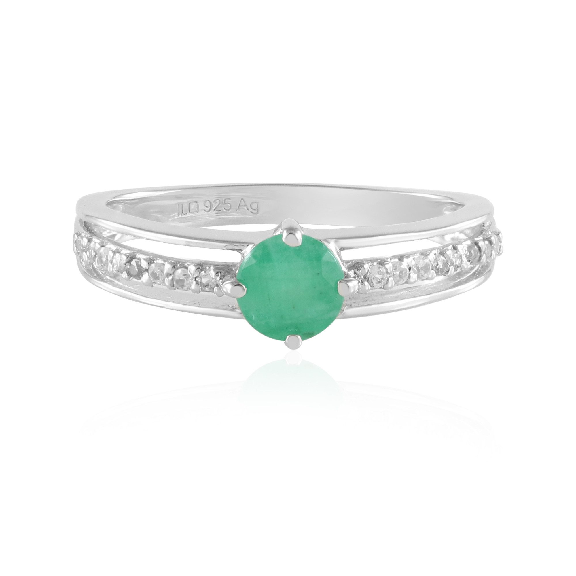 Cavill Silberring Socoto Smaragd Rhodium Silber Ring (1-tlg)