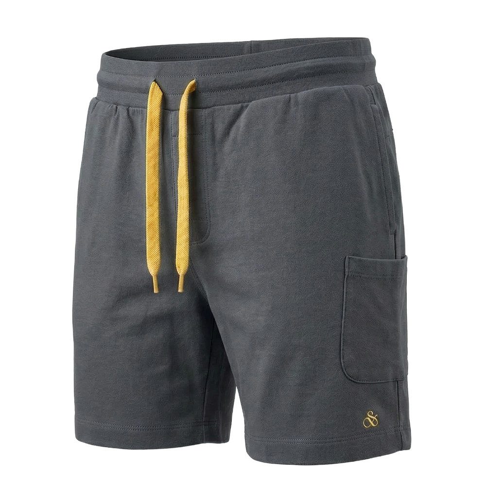 Scotch & Soda Sweatshorts Freizeitshorts Shorts mit Kordelzug, Eingrifftaschen stylisch und leicht mit Logostick