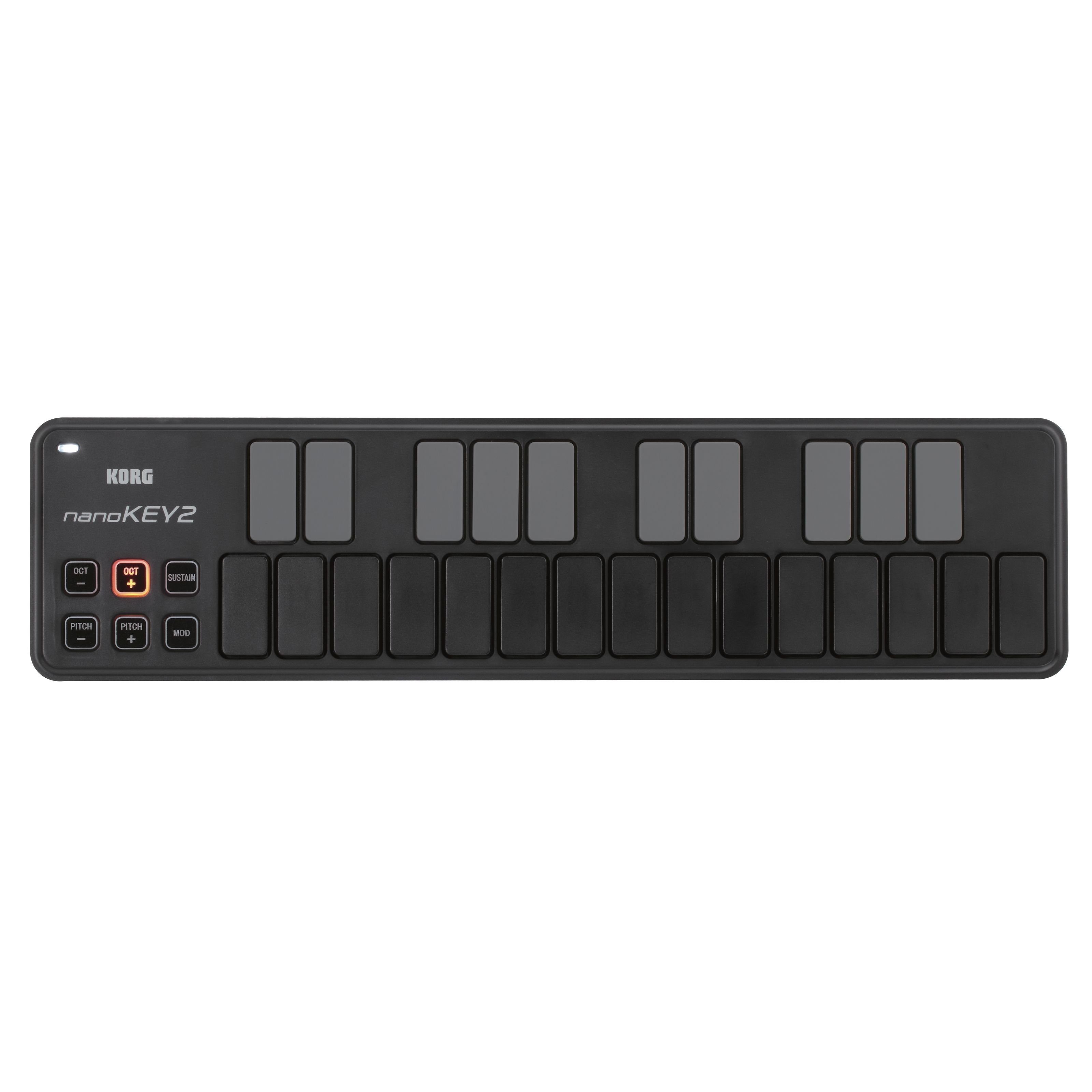Korg Masterkeyboard (nanoKEY2 black, Masterkeyboards, MIDI-Keyboard mini), nanoKEY2 black - Master Keyboard Mini