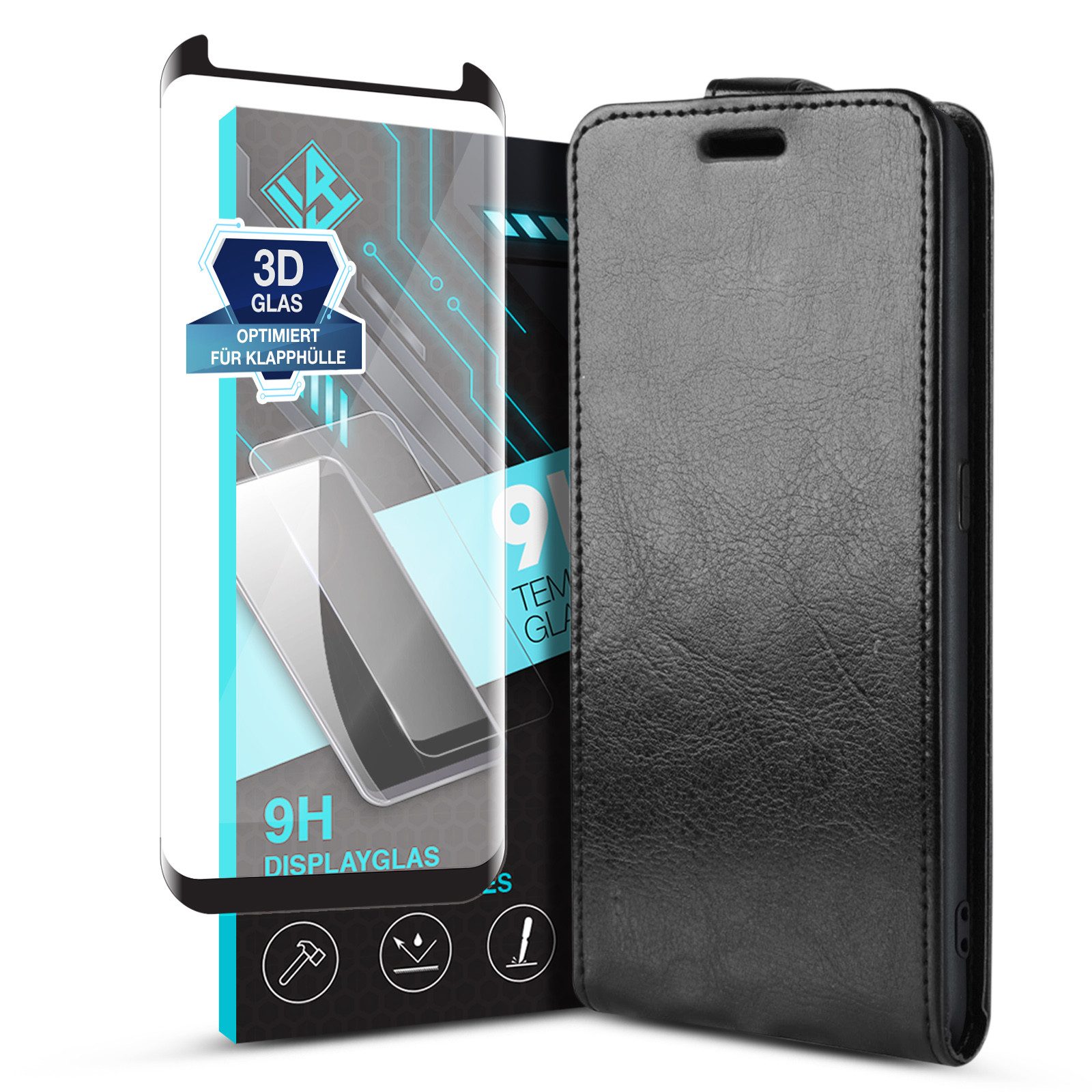 Tec-Expert Handyhülle Klapp Hülle für Samsung Galaxy S9 5.8 Zoll, 5.8", Tasche Klapphülle Case mit Kartenfach Fliphülle vertikal