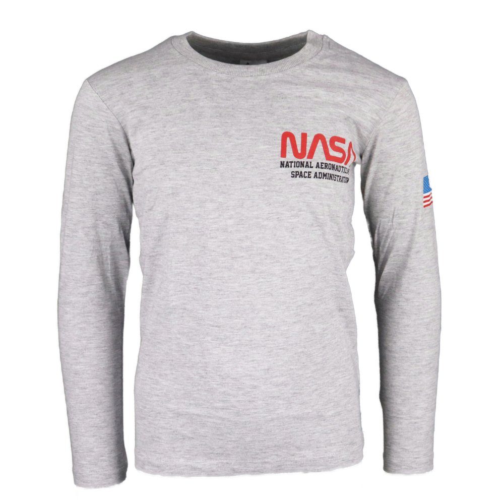 NASA Langarmshirt NASA Space Center Kinder langarm Shirt Gr. 134 bis 164, Baumwolle
