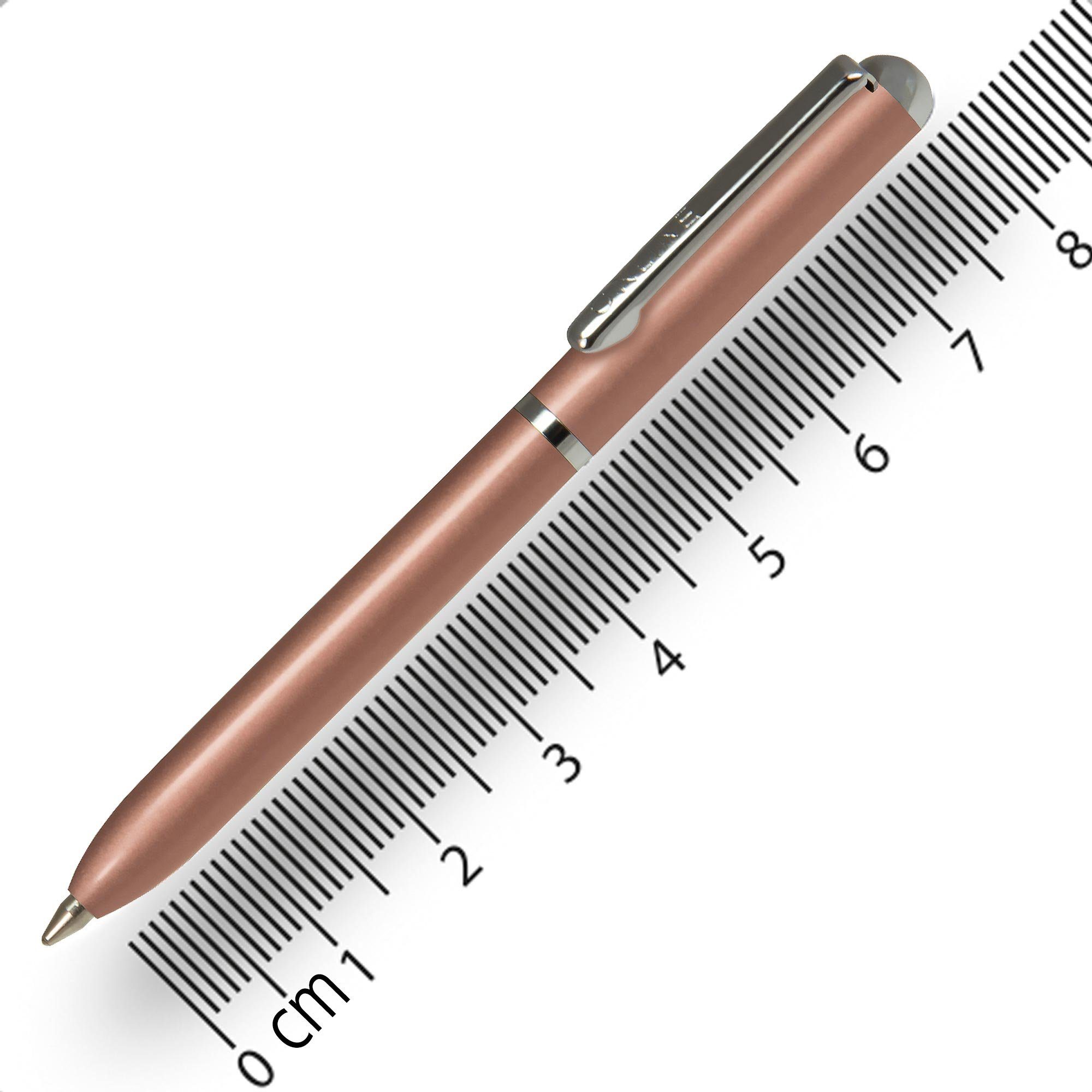 Online Pen Kugelschreiber Mini Portemonnaie Drehkugelschreiber, incl. Standard D1-Qualitätsmine, schwarzschreibend Rosegold