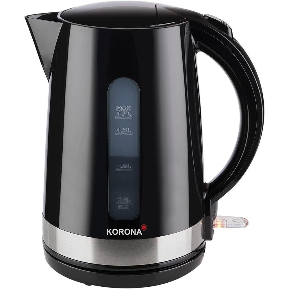 KORONA Wasserkocher Moderner Wasserkocher, 1,7 l, 2200 W, 1,7 Liter, 2200 Watt, herausnehmbarer Kalkfilter