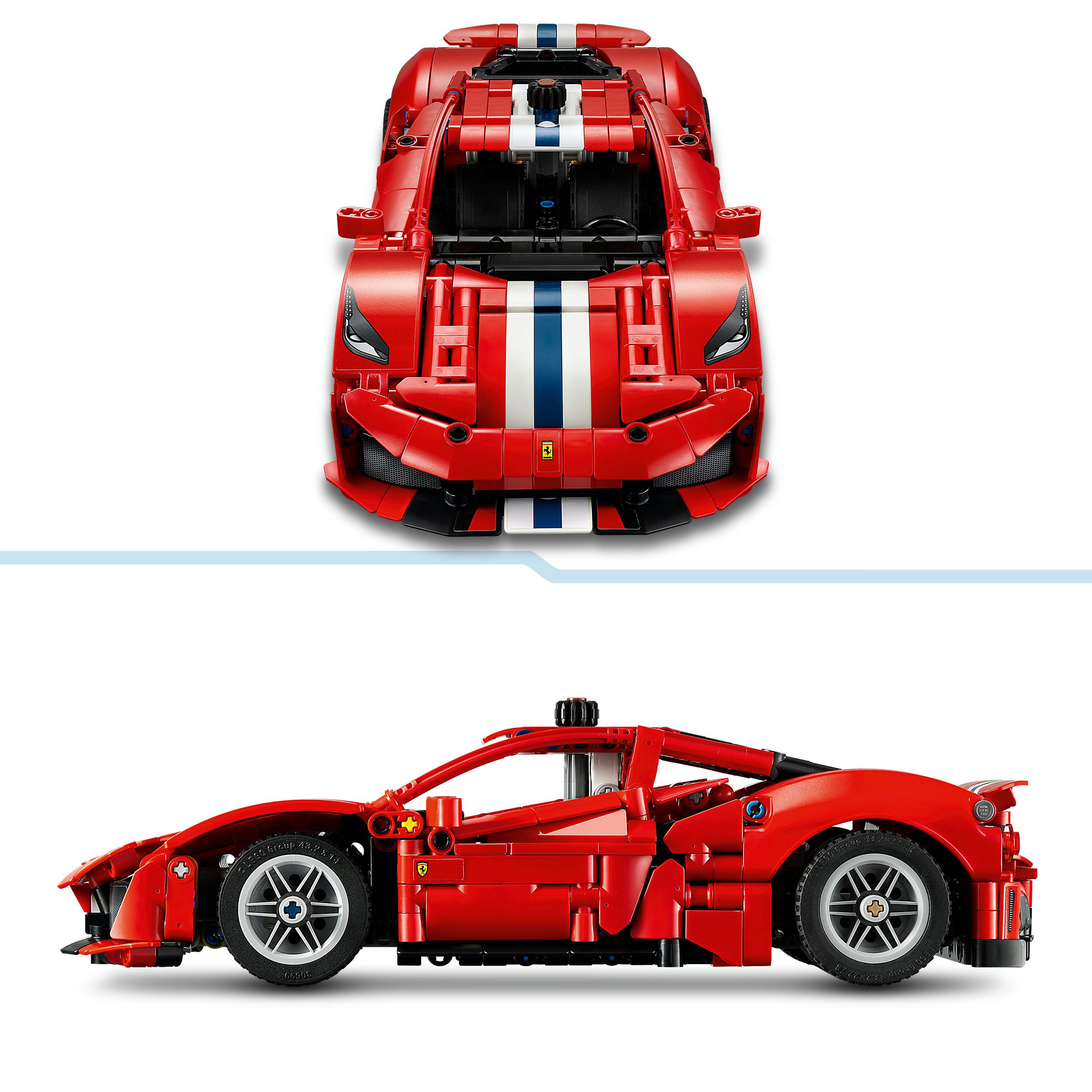 LEGO® Ferrari 488 Pista Auto (42235), LEGO Technic Konstruktionsspielsteine, (882 St), Made in Europe – Bild 4 von 5