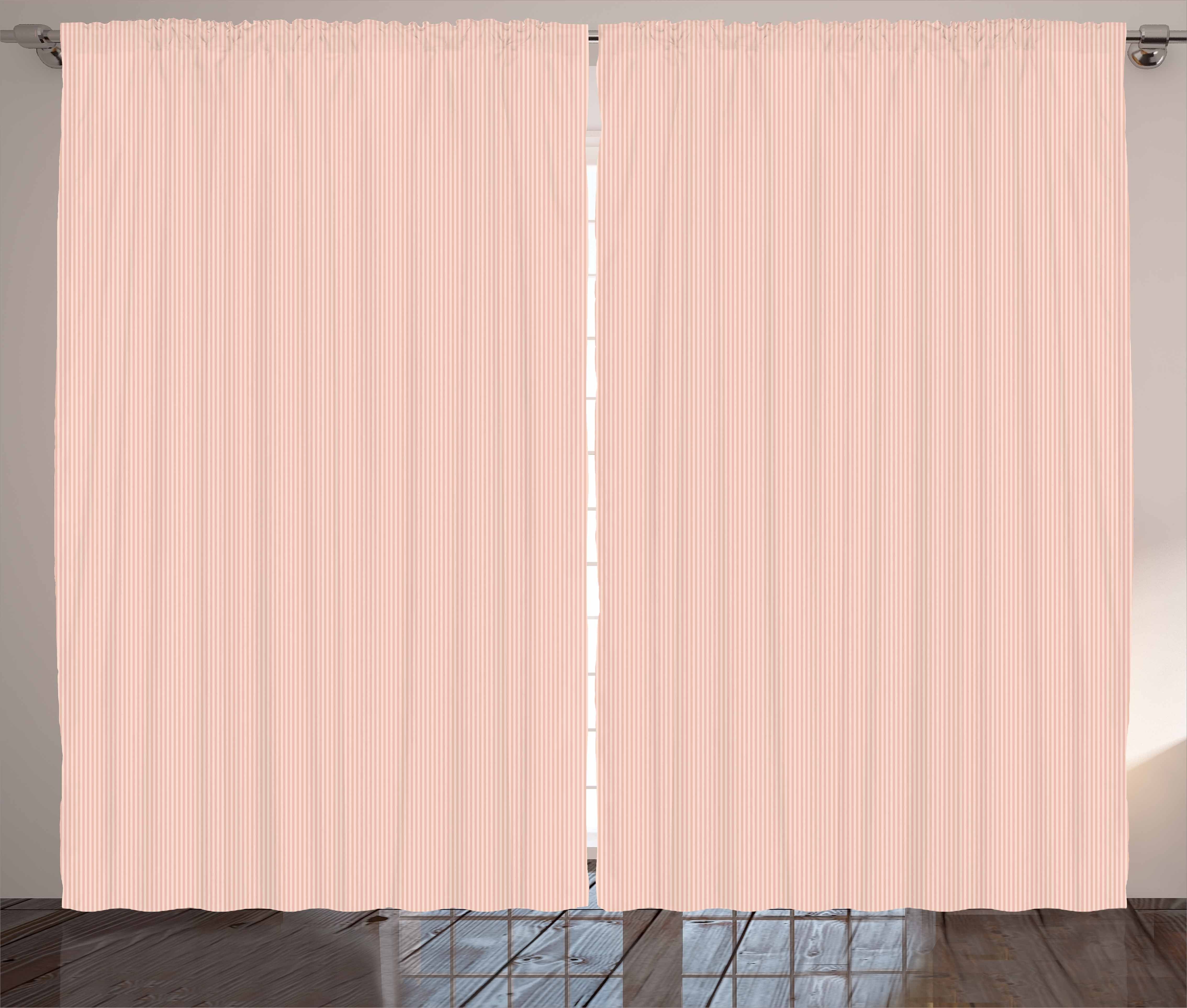 Gardine Schlafzimmer Kräuselband Vorhang mit Schlaufen und Haken, Abakuhaus, Streifen Ornamental Retro-Muster