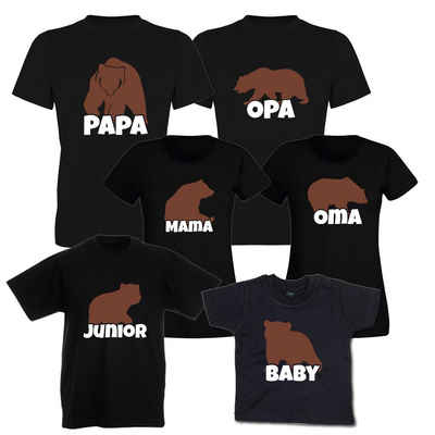 G-graphics T-Shirt Bären-Familie Familien-Set zum selbst zusammenstellen, Für Mama, Papa, Oma, Opa & Kinder, mit trendigem Frontprint, Aufdruck auf der Vorderseite, Spruch/Sprüche/Print/Motiv, für jung & alt