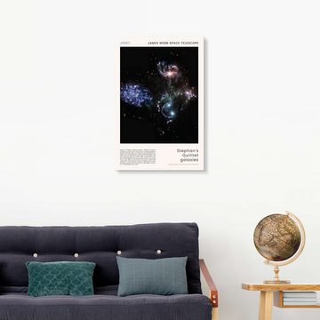 Posterlounge Alu-Dibond-Druck NASA, JWST - Stephan's Quintet galaxies (MIRI), Fotografie