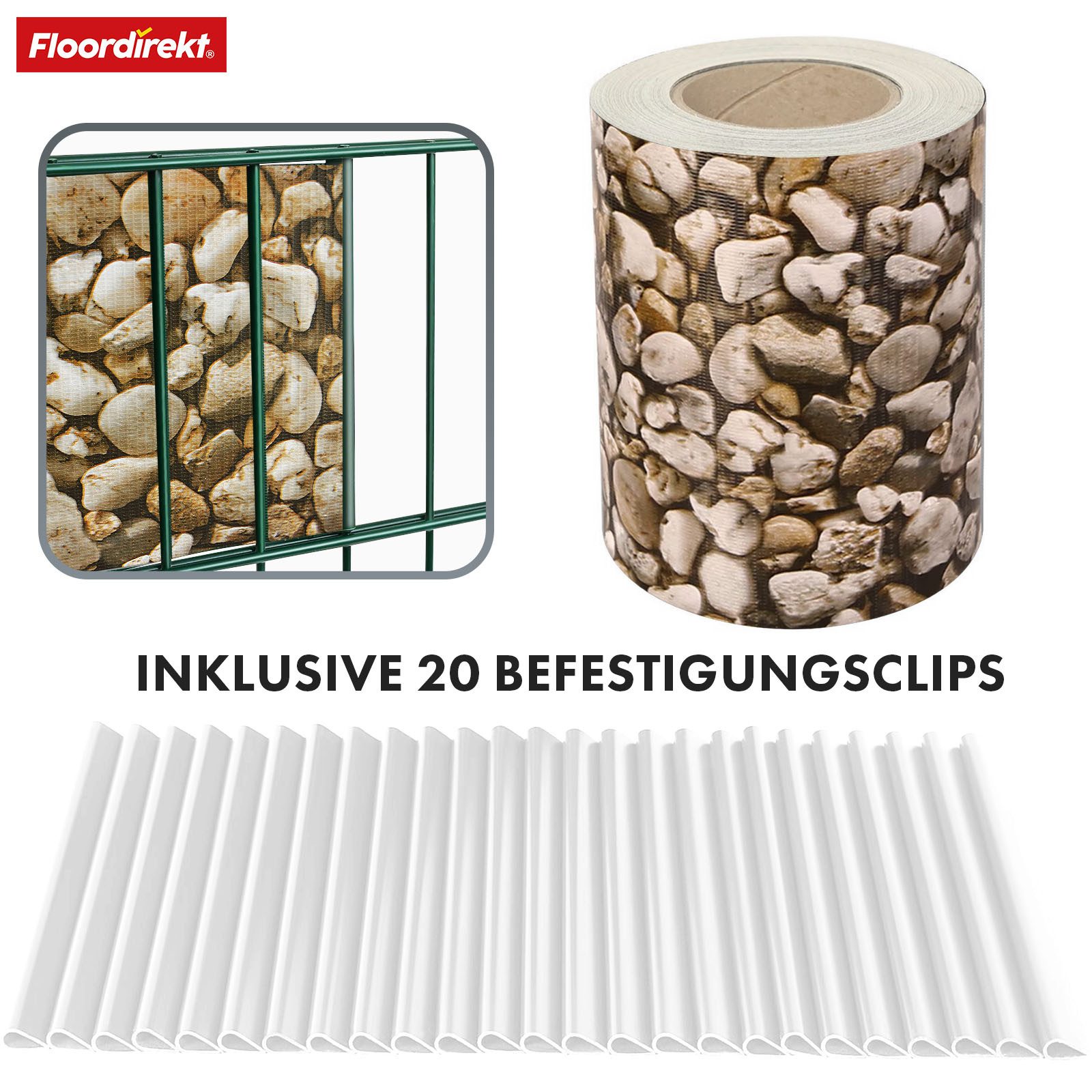 casa pura Sichtschutzstreifen PVC-Sichtschutzstreifen für Gittermatten-Zäune