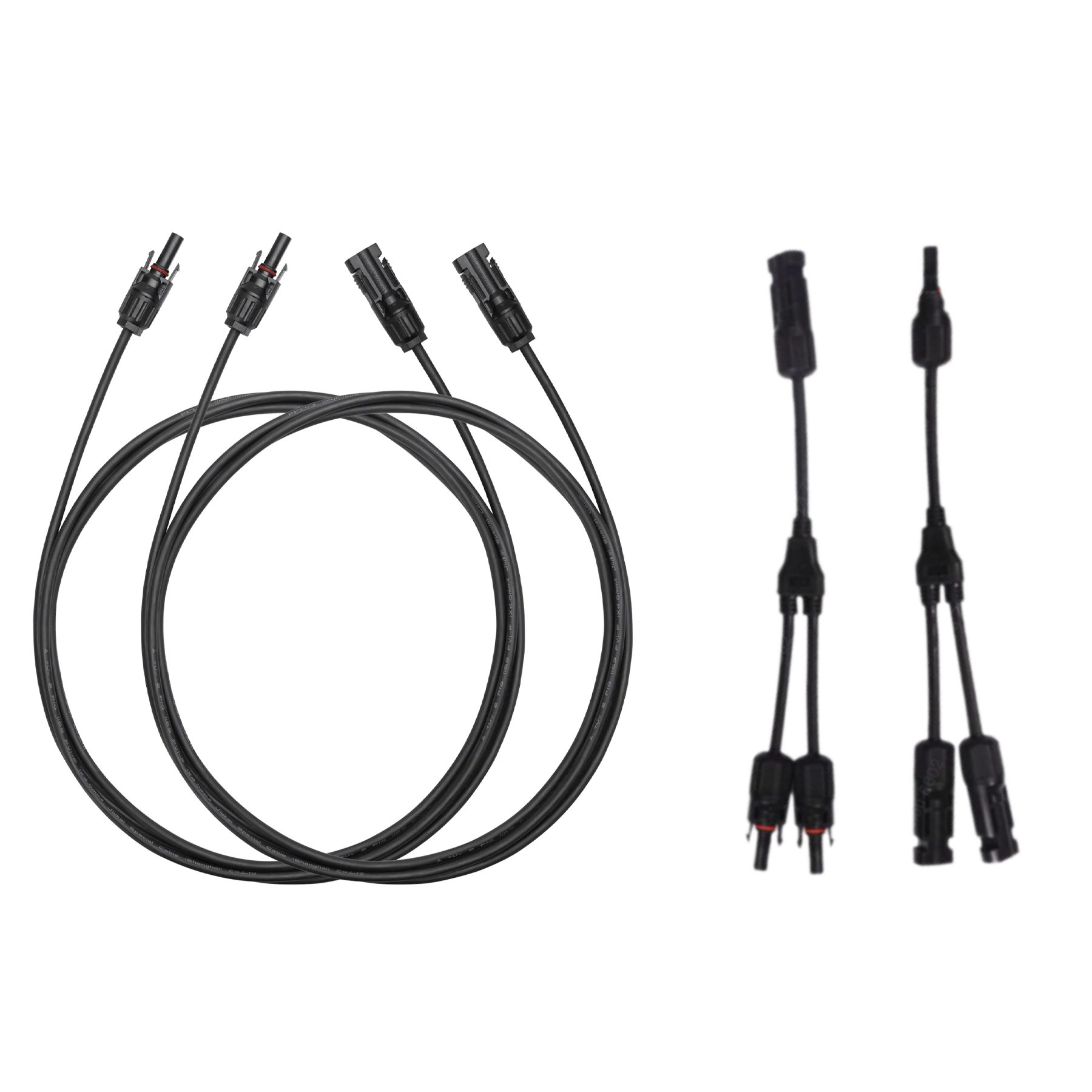 Anker Solarpanel Verlängerungskabel 5m 6mm² mit Y-Stecker 2er Pack Solarkabel, (5 cm), für PV-Anlagen Solarmodule