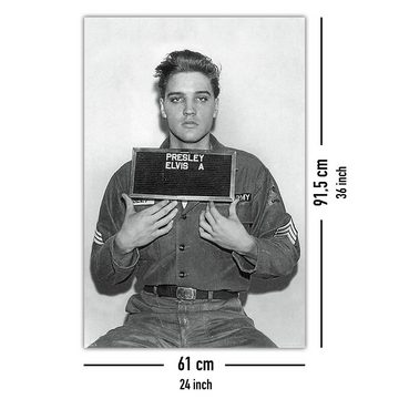 PYRAMID Poster Elvis Presley Poster Mugshot Polizeifoto 61 x 91,5 cm